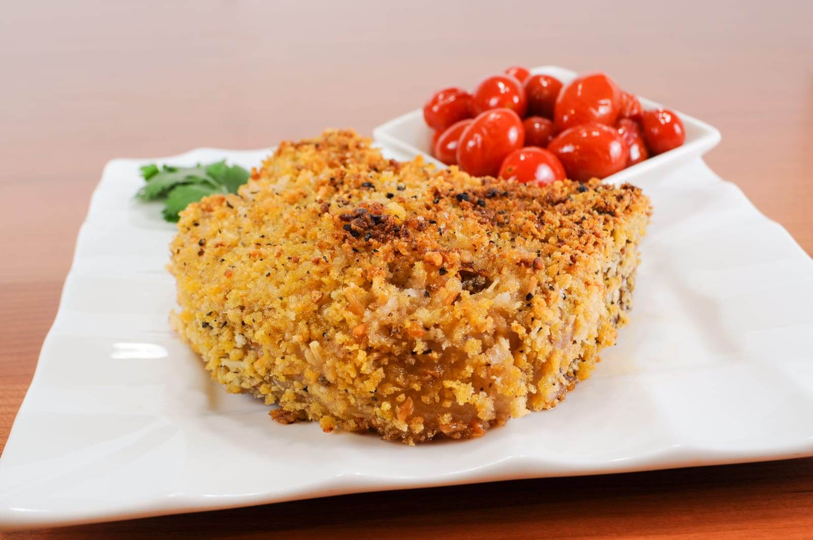 Italian Panko and Parmesan Crusted Pork Chops