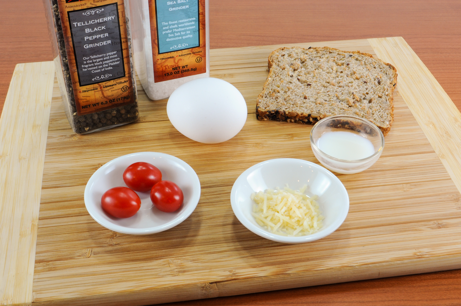 Parmesan and Tomato Baked Egg with Toast Soldiers