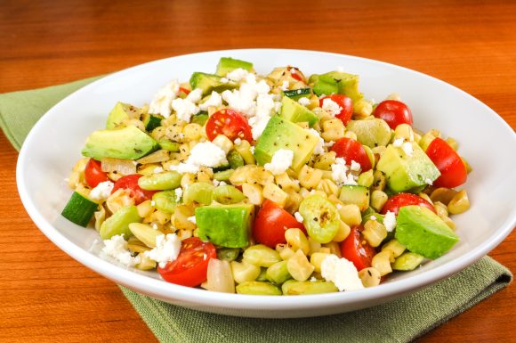 Succotash with Avocado, Tomato, and Cotija Cheese