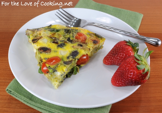 Roasted Vegetable and Swiss Cheese Baked Frittata