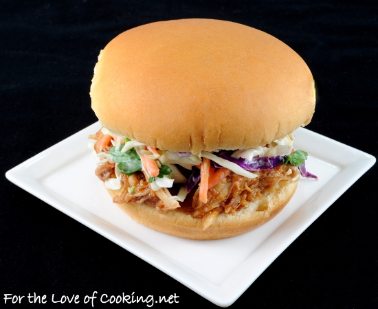 Barbecue Chicken Sandwiches with Cole Slaw