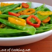 Sesame Snow Peas and Peppers