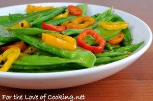 Sesame Snow Peas and Peppers