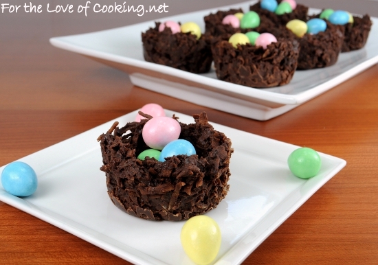 Coconut and Chocolate Nests | For the Love of Cooking