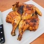 Mustard and Garlic Spatchcocked Chicken