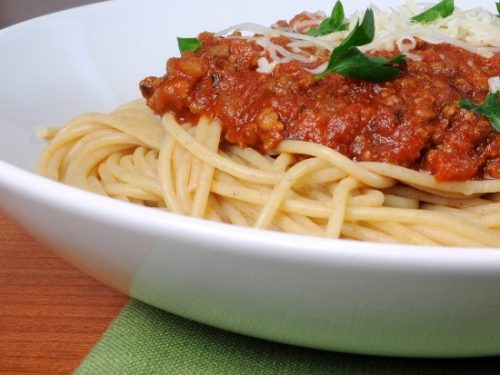 Whole Wheat Spaghetti With A Slow Simmered Meat Sauce For The Love Of Cooking