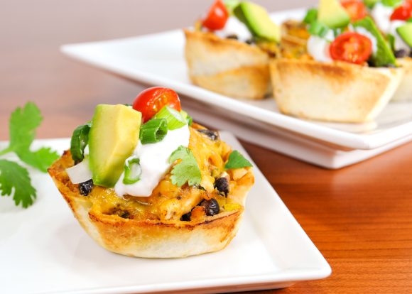 Creamy Chicken Taco Cups