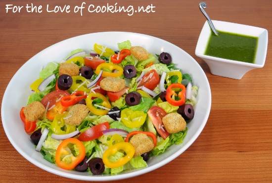 Italian Salad with Fresh Basil Vinaigrette