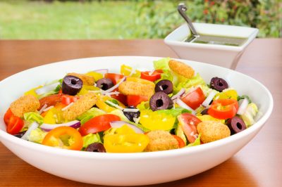 Italian Salad with Fresh Basil Vinaigrette