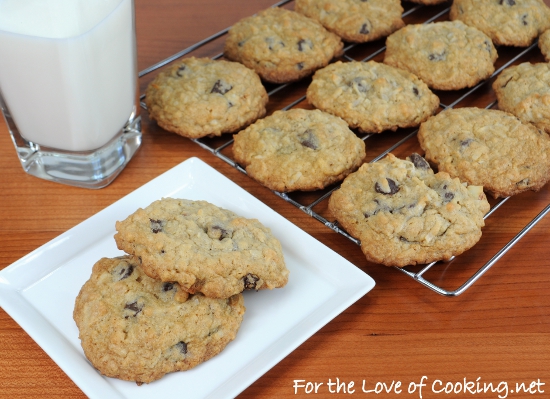 Granola Cookies with Chocolate Chips & Coconut