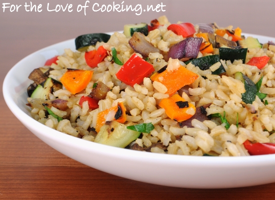 Brown Rice with Grilled Vegetables