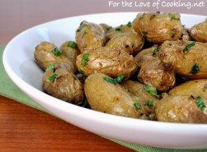 Garlicky Roasted Potatoes with Herbs