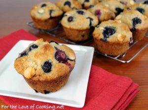 Blueberry and White Chocolate Muffins