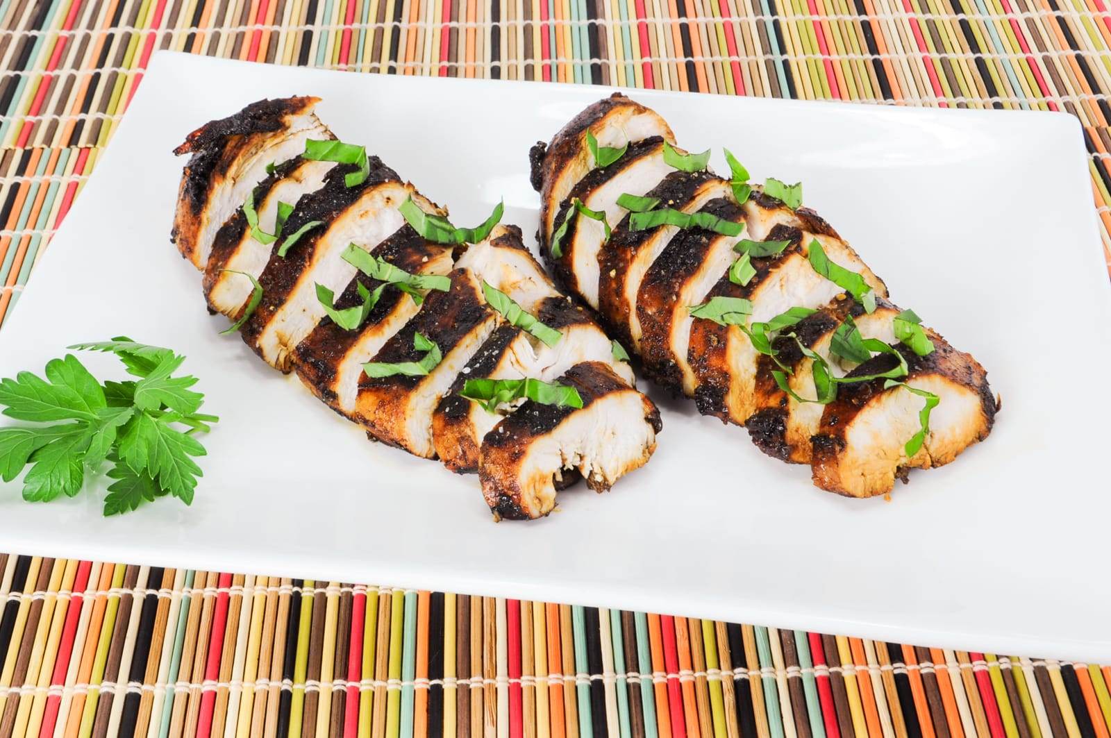 Balsamic, Garlic, and Basil Marinated Chicken Breasts