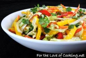 Asian Cabbage Mango Slaw