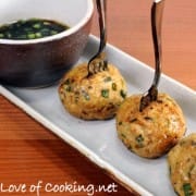 Asian Turkey Meatballs with a Lime Sesame Dipping Sauce