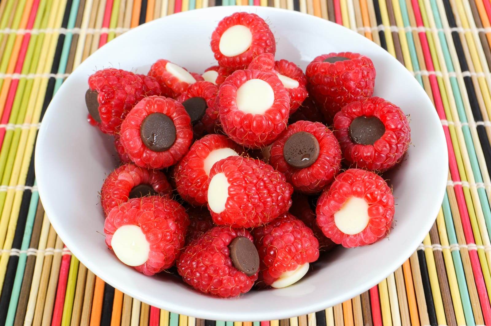 Chocolate-Stuffed Raspberries