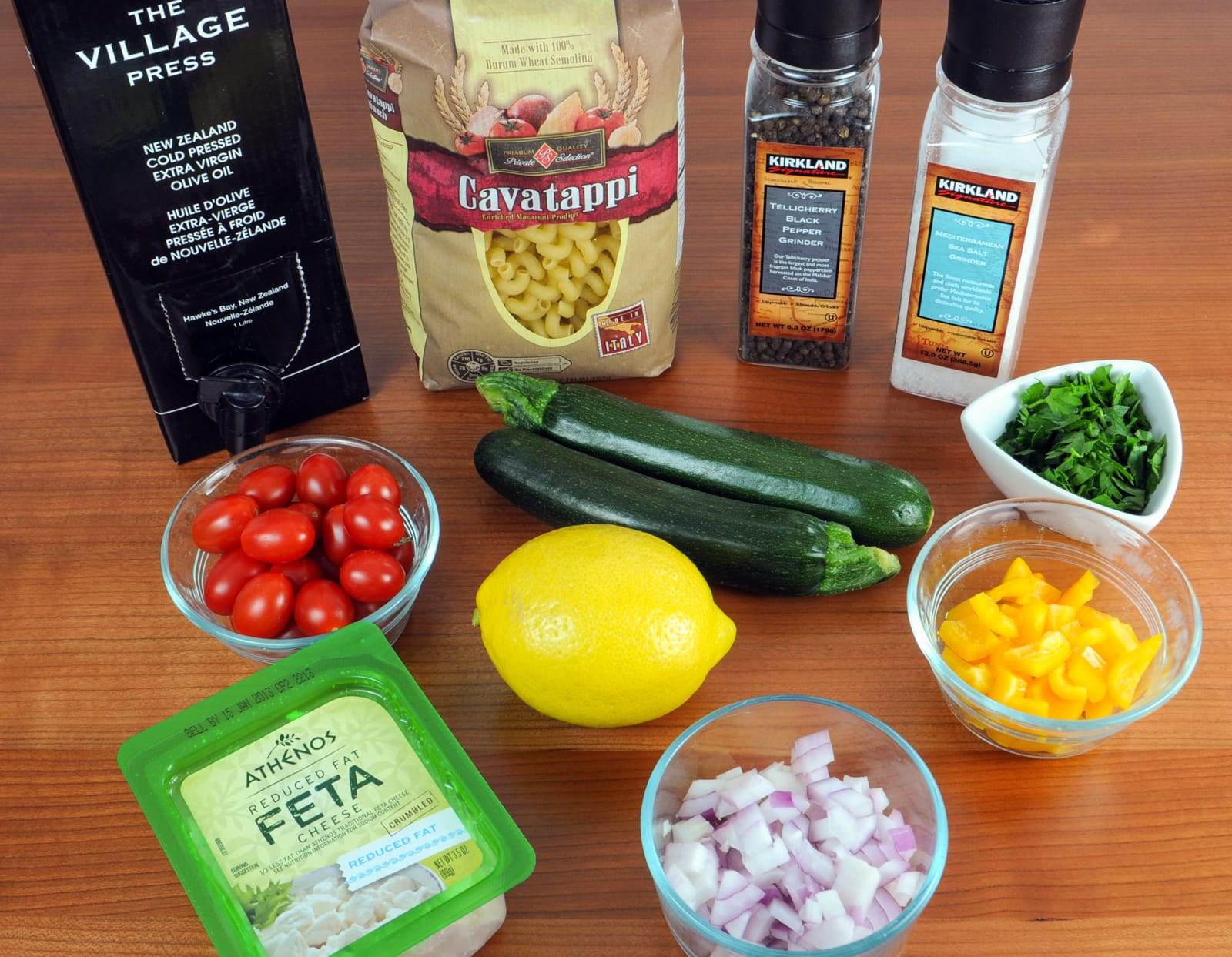 Pasta Salad with Tomatoes, Zucchini, and Feta