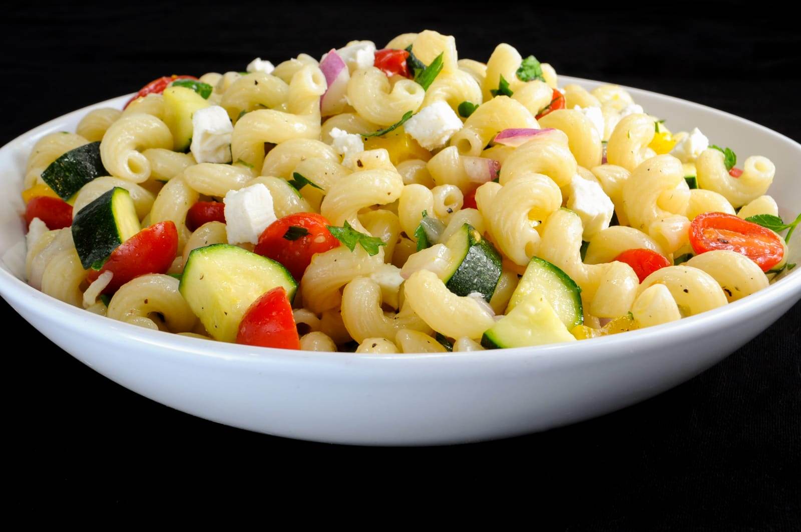 Pasta Salad with Tomatoes, Zucchini, and Feta