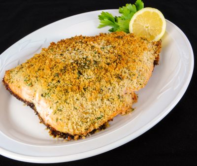 Dijon and Panko-Crusted Salmon