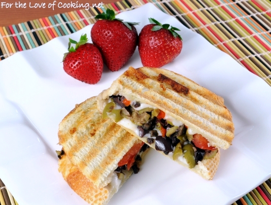 Tapenade, Mozzarella, and Tomato Panini