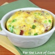Mini Baked Frittata with Potatoes, Bacon, Sharp Cheddar, and Green Onions