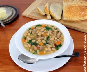 White Bean Soup with Kale and Turkey Italian Sausage