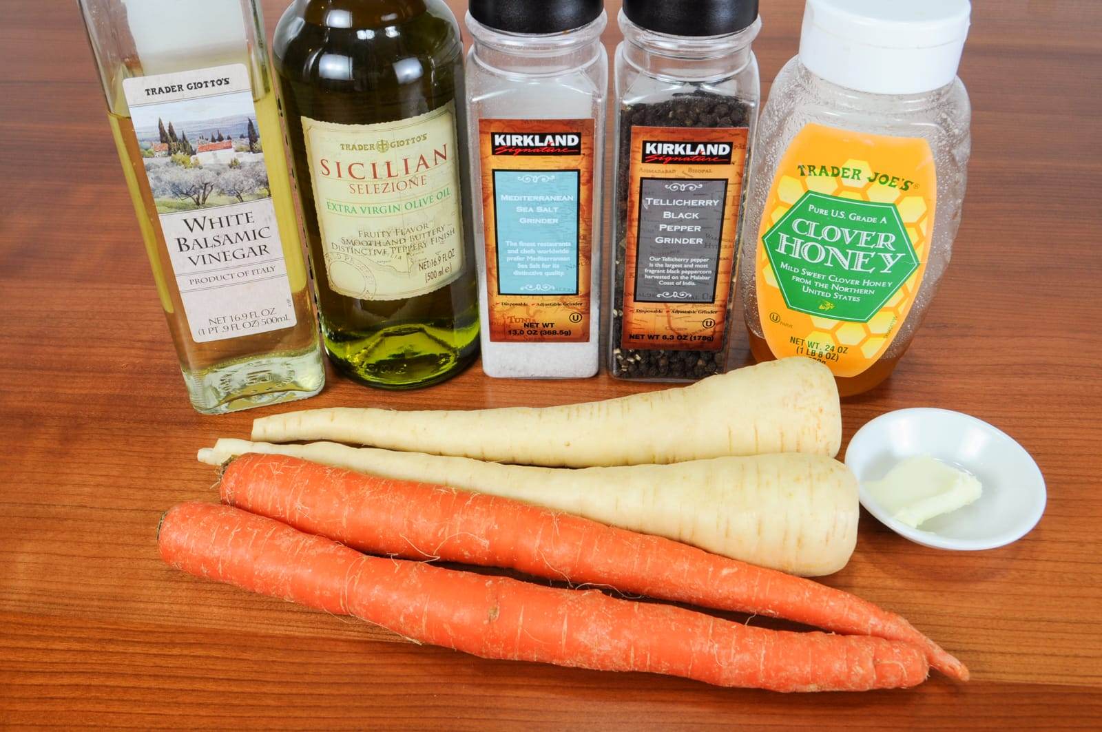 Roasted Carrots and Parsnips with Honey and Balsamic Vinegar