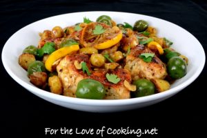 Meyer Lemon Chicken with Baby Potatoes and Castelvetrano Olives