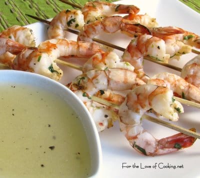 Cilantro Lime Shrimp with a Honey Lime Dipping Sauce