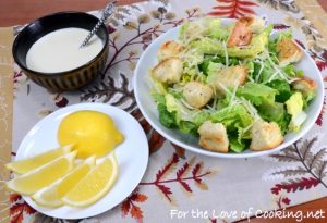 Caesar Salad with Homemade Garlic Croutons