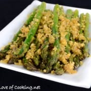 Roasted Asparagus with Garlicky Italian Panko