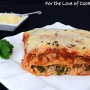 Chicken Basil Sausage, Garlicky Kale, and Caramelized Onion Lasagna