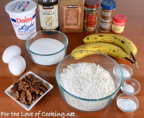 Banana and Candy Pecan Cake