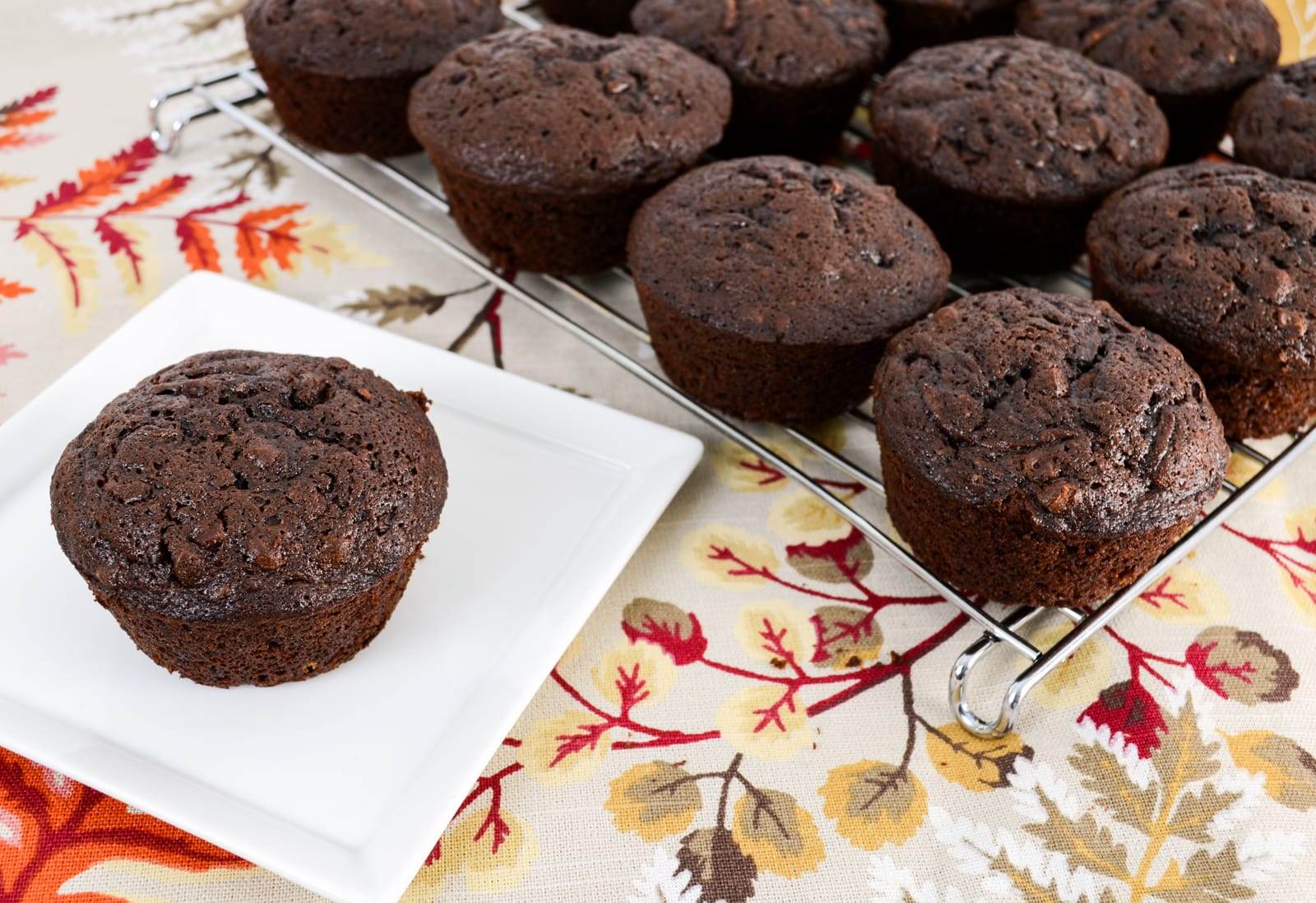 Double Chocolate Zucchini Muffins