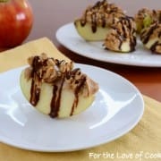 Chocolate-Peanut Butter Granola Apple Bites
