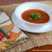 Spicy Roasted Red Pepper and Tomato Soup
