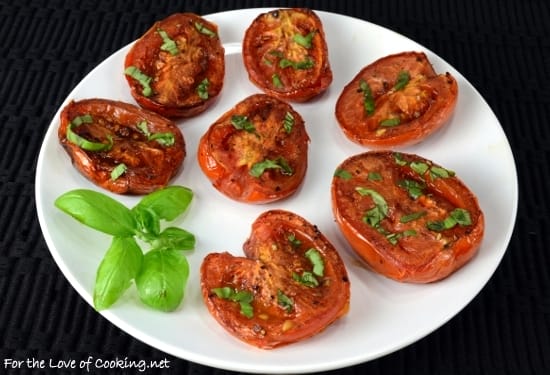 Balsamic Roasted Tomatoes with Fresh Basil