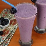 Blackberry, Banana, and Peach Smoothie