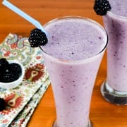 Blackberry, Banana, and Peach Smoothie
