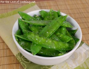 Garlicky Snow Peas