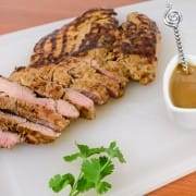 Grilled Asian Pork Tenderloin with Peanut Sauce