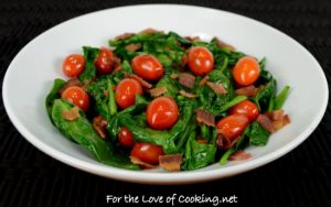 Spinach, Tomato, and Bacon Sauté