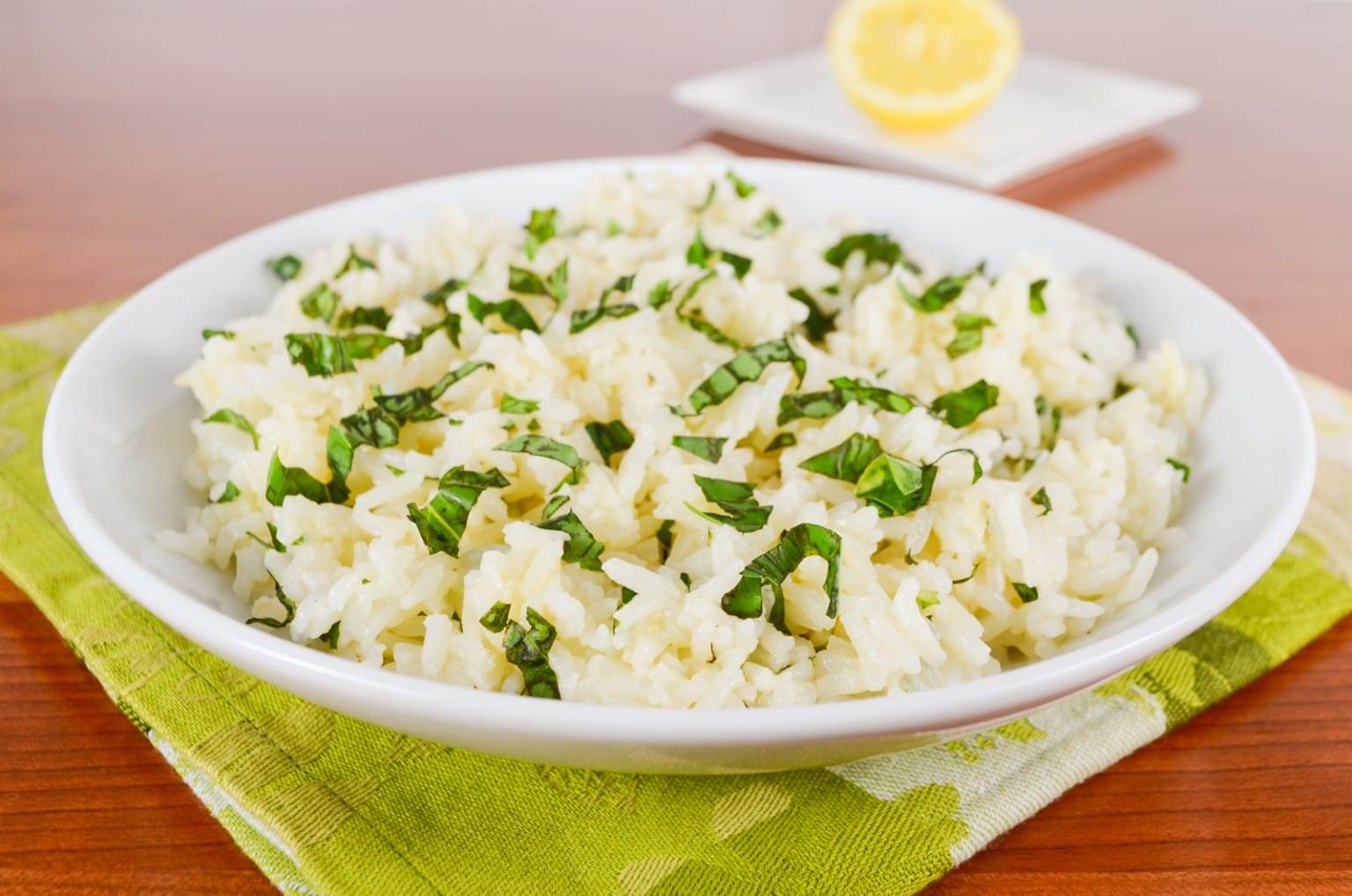 Lemon Basil Rice | For the Love of Cooking