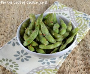 Spicy Garlic Edamame