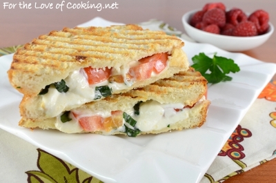 Caprese Panini with Basil Mayonnaise