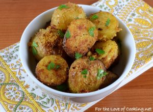 Parmesan and Panko Roasted Baby Potatoes