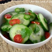 Spicy Asian Cucumber and Tomato Salad with Cilantro