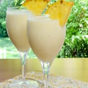 Tropical Smoothie with Pineapple, Coconut, and Banana