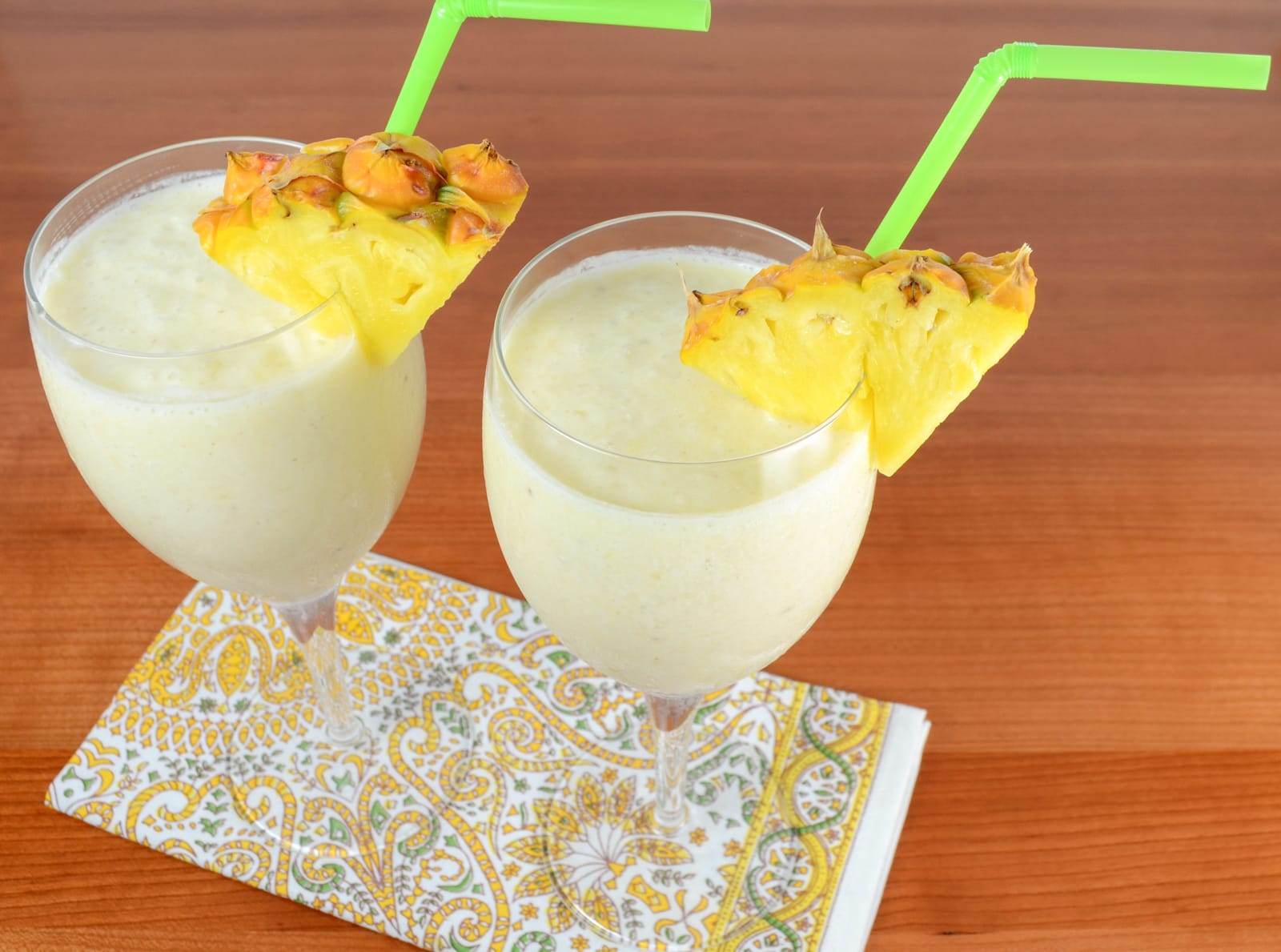 Tropical Smoothie with Pineapple, Coconut, and Banana